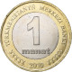 Monnaie, Turkmanistan, Manat, 2010, SPL, Bimétallique, KM:103 - Turkmenistan
