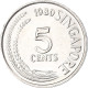 Monnaie, Singapour, 5 Cents, 1980 - Singapore