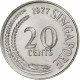 Monnaie, Singapour, 20 Cents, 1977, Singapore Mint, SPL, Cupro-nickel, KM:4 - Singapour