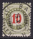 Schweiz: Portomarke SBK-Nr. 25AK (Rahmen Grünlicholiv, Wz. Kreuz, 1907-1910) Vollstempel BAL...CH 15.X.09 (ST. GALLEN) - Postage Due