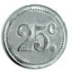 FRANCE/ NECESSITE / SOCIETE COOPERATIVE DES CHEMINOTS DE TERNIER / SD / 25 CENT / ALU / 1.65 G / 25 Mm - Monétaires / De Nécessité