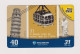 BRASIL -  Leaning Tower Of Pisa Inductive  Phonecard - Brazil