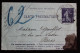 1911 CARTE PNEUMATIQUE 30C VIOLET TYPE SAGE CAD PARIS 84 R. BALLU / CAD PARIS 62 R ST-FERDINAND 29 Du 6 1911 - Télégraphes Et Téléphones