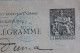 CARTE TELEGRAMME TYPE CHAPLAIN 30C NOIR CAD BLEU PARIS 88 RUE CLEMENT MAROT - Telegraaf-en Telefoonzegels