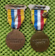 2 X Medaille - MILITAIR - Marche De 'Armée Luxembourg -  Original Foto  !! - Altri & Non Classificati