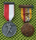 2 X Medaille - MILITAIR - Marche De 'Armée Luxembourg -  Original Foto  !! - Autres & Non Classés