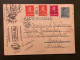 CP EP 4L + TP 5L + 2L X2 OBL.MEC.1 II 42 BUCURESTI + OBL.MEC. ROMANIA + 60 Pour La SUISSE - World War 2 Letters