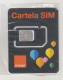 ROMANIA - Cartela SIM Balloons Black, Orange GSM Card, Mint - Roemenië