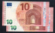 2 X 10 EURO DRAGHI NB N010 PAREJA RADAR  UNC - 10 Euro