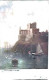 England & Marcofilia, Peel Castle Isle Of Man, Fantasia, Ed. Tucks Post Card, Coimbra A Lisboa 1905 (781) - Man (Eiland)