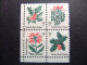 ESTADOS UNIDOS / ETATS-UNIS D'AMERIQUE 1964 / NAVIDAD FLORES SERIE BLOQUE YVERT 769 /72 **MNH - Neufs