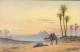 EGYPT - Prayer In The Desert At Sunrise, Near The Pyramids Of Giza - A. Bishai - No. 111 - Unused Postcard (01) - Pirámides