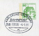 "BUNDESREPUBLIK DEUTSCHLAND" 1983, Bahnpost-Stempel "Karlsruhe-Stuttgart" Auf Bildpostkarte (A0033) - Cartes Postales Illustrées - Oblitérées