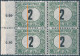 C5769 Hungary Postage Due 1920 Number Quartblock MNH RARE ERROR - Posta