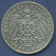 Hamburg 3 Mark Silber 1909 J, Wappen Der Hansestadt, J 64 Vz/vz+ (m6578) - 2, 3 & 5 Mark Argent