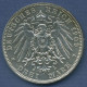 Sachsen 3 Mark 1909 E, Friedrich August III., J 135 Vz/vz+ (m6584) - 2, 3 & 5 Mark Argento