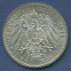 Preußen 3 Mark 1913 A, 25 Jähriges Regierungsjubiläum, J 112 Vz/st (m6576) - 2, 3 & 5 Mark Plata