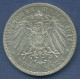 Anhalt-Dessau 3 Mark Silber 1911 A, Herzog Friedrich II., J 23 Ss/ss+ (m6582) - 2, 3 & 5 Mark Argento