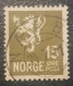 Norway Lion 15 Used Postmark Stamp Classic - Gebruikt