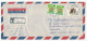 1987 Registered NALLUR TEMPLE Sri Lanka COVER Multi Bird Stamps Air Mail To GB Reg Label Hinduism Religion - Sri Lanka (Ceylon) (1948-...)