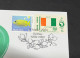 11-3-2024 (2 Y 43) COVID-19 4th Anniversary - Ivory Coast - 10 March 2024 (with Ivory Coast Football Flag Stamp) - Médecine