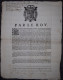 Ordonnance Sur Le Fonctionnement Des Tribunaux - Bruxelles 16 Juin 1668 - Decrees & Laws