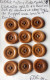 12 Boutons 25mm Bouton En Corozo  Pour Paletot Veste Vareuse Manteau DLM 1938 - Buttons