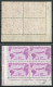 1961 - ** (Catalogo Sassone N.° 918/920 + 921 ) QUARTINA ANGOLO FOGLIO CENTRATURA 10/10 - 1961-70: Neufs