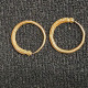Ancienne Paire De Boucles D'oreilles Artisanales Motif Croix Métal Inderterminé Pas De Poincon - Earrings