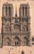 FRANCE - Paris - Vue Générale De L'église Notre Dame - Vue De Face Et De L'extérieur - Carte Postale Ancienne - Notre Dame De Paris