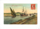 CANAL DE SUEZ BATEAU HOLLANDAIS TRAVERSANT LA COURBE D'EL GHIRCH 1914 - Sues