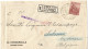 ARGENTINE LETTRE RECOMMANDEE OBLITEREE BUENOS AIRES18 OCTOBRE 1914 POUR LA BELGIQUE  GRIFFE INACCESSIBLE A L'ARRIVEE - Brieven En Documenten
