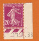 Timbre Coin Daté 1938 Type Semeuse 1924 Y&T N°190 20c Lilas-rose Neuf - ....-1929