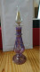 ANCIEN FLACON PARFUM VIOLET GRAVURE DORE HAUTEUR 17CM - Accesorios