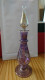 ANCIEN FLACON PARFUM VIOLET GRAVURE DORE HAUTEUR 17CM - Accesorios