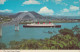 Panama - Cruise Ship Queen Mary Passing Under The Bridge Of The Americas 1967 - Panama