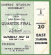 P1023 - 1966 World FOOTBALL Championship GAME TICKET England Argentina - RARE! - 1966 – Inglaterra