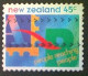 New Zealand, Scott #1226, Used(o), 1994, People Reaching People, 45¢, Multicolored - Used Stamps