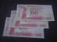 HONG KONG , P  337b  , 100 Dollars  , 2005 ,  UNC Neuf, 3 Notes - Hong Kong