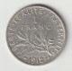 Semeuse 1 Franc Argent 1912 - Silver - - 1 Franc