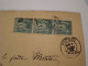 O4111 France Enveloppe Avec N°75 SAGE 5c Bande Verticale De 3  Poitiers Pour Niort 7 Janv 1898 - 1898-1900 Sage (Type III)