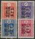 TZAS1-4N - 1947 Trieste Zona A, Sass. Nr. 1/4, Segnatasse, Serie Di 4 Francobolli Nuovi Senza Linguella **/ - Segnatasse