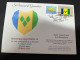 12-3-2024 (2 Y 47) COVID-19 4th Anniversary - St Vincent & Grenadines - 12 March 2024 (with UN Flag Stamp) - Disease