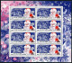 Russia 6239,6239a Sheet, MNH. Mi 408,408 Klb. New Year 1995. Santa Klaus, Horses - Ongebruikt