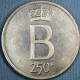 Belgique • 250 Francs 1976 Fr • Tranche étoilée - Petit B - 5 Droit - Flan Poli • [24-266] - 250 Francs