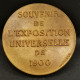 MEDAILLE BRONZE SOUVENIR DE L'EXPOSITION UNIVERSELLE DE 1900 DANIEL DUPUIS / 32mm - Professionnels / De Société