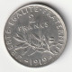 Semeuse 2 Franc Argent 1919 - Silver - - 2 Francs