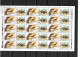 Brasil (Brazil) - 1991 - FULL SHEET: Reptiles: Snakes, Dinosaurs - Yv 2019/22 - Snakes