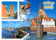 Ansichtskarte Barth Dammtor, Fangelturm, Hafen, Marienkirche 1995 - Barth