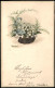 Künstlerkarte Blumenbouquet Märzenbecher 197  Gel. Stempel Hannover Linden - Ante 1900